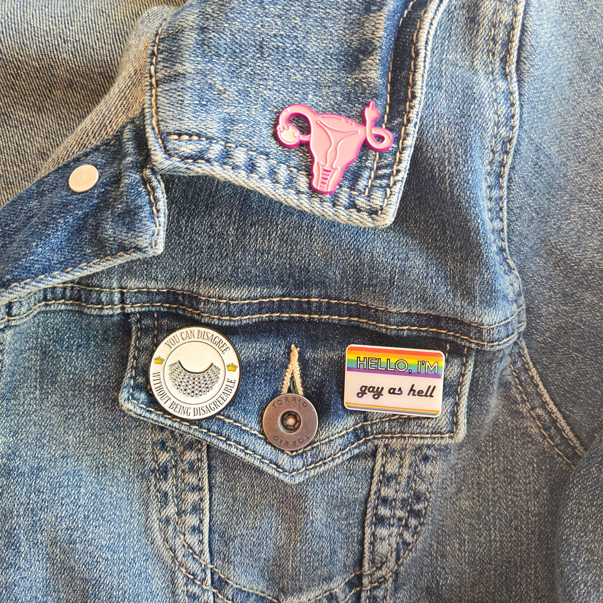 Pin: RBG Quote & Dissent Collar Ruth Bader Ginsburg Legacy