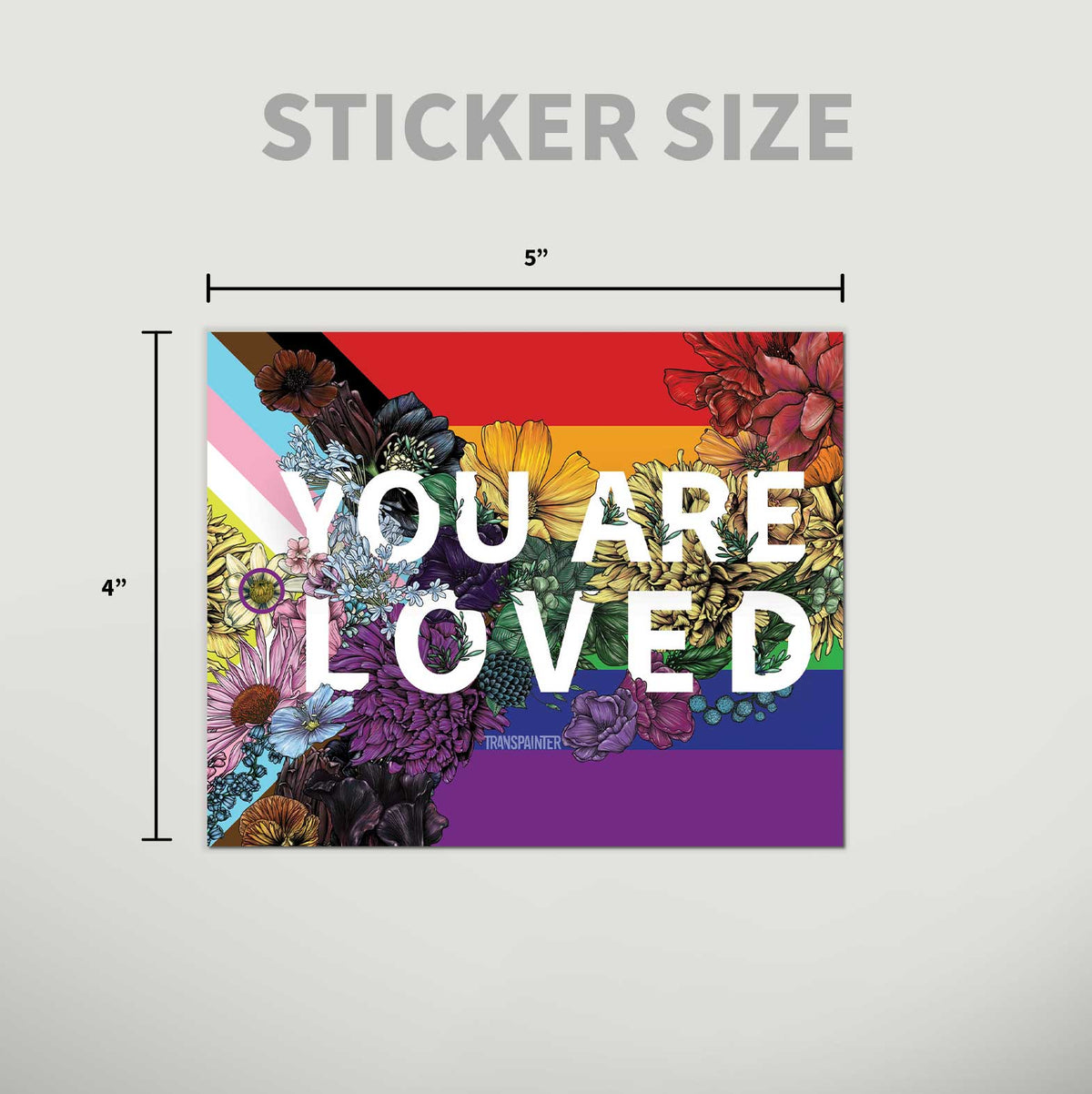 You Are Loved Sticker | LGBTQ Pride Gifts | Pride Flag Decal