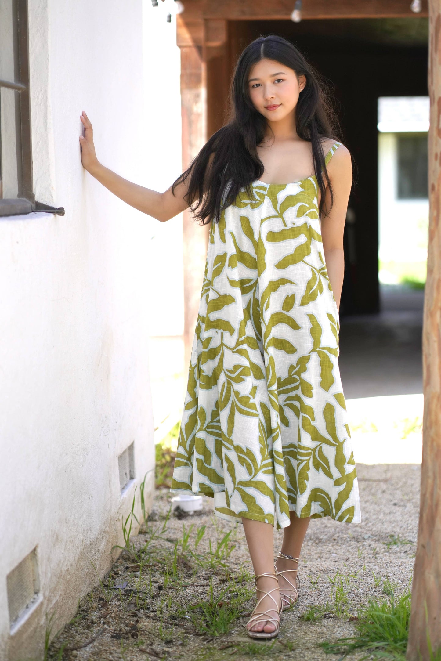 Adelia Jumpsuit White Olive