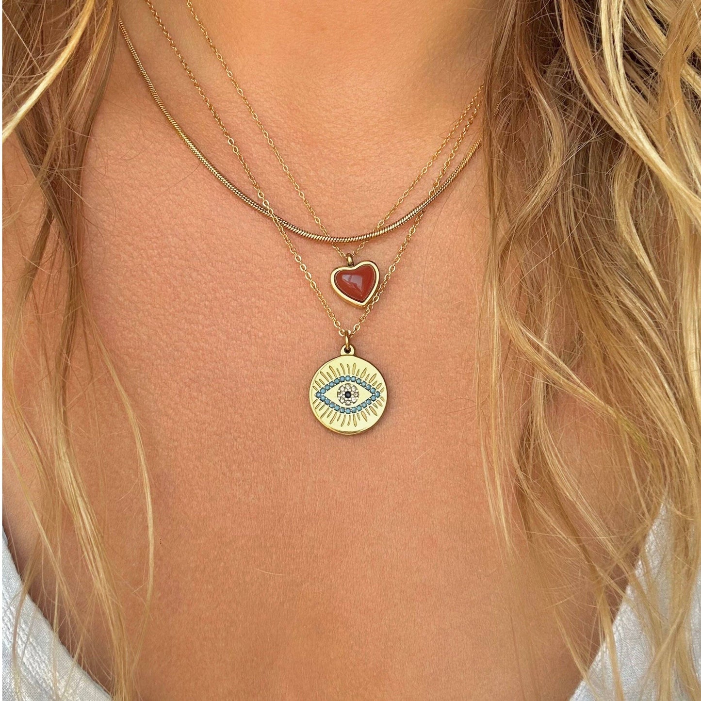 Shimmering Evil Eye Necklace